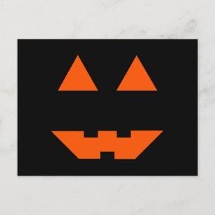 Carte Postale Face Citrouille Halloween