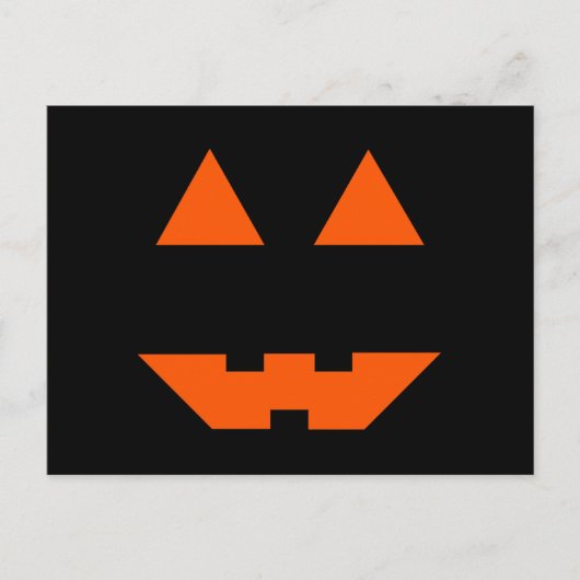 Carte Postale Face Citrouille Halloween (Devant)