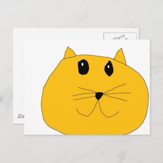 Carte Postale Face de chat (Devant / Derrière)