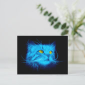 Carte Postale Face de chat bleu (Debout devant)