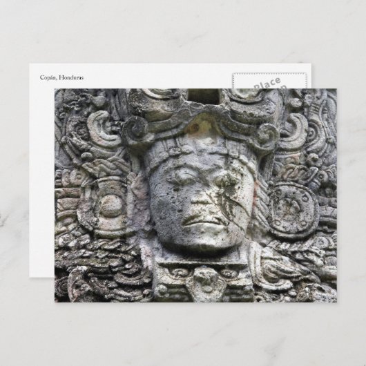 Carte Postale face de copán (Devant / Derrière)