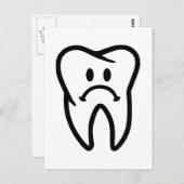 Carte Postale Face de dent triste (Devant / Derrière)