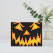 Carte Postale Face de Jack-o'-lantern effrayante (Debout devant)
