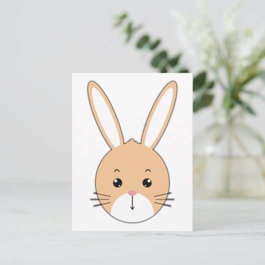 Carte Postale Face de lapin (Debout devant)