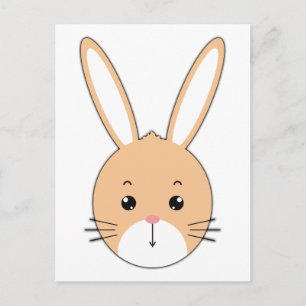 Carte Postale Face de lapin