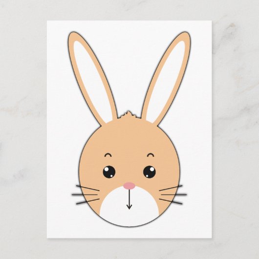 Carte Postale Face de lapin (Devant)