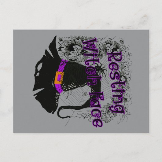 Carte Postale Face de sorcière de repos - Halloween Spider Web (Devant)