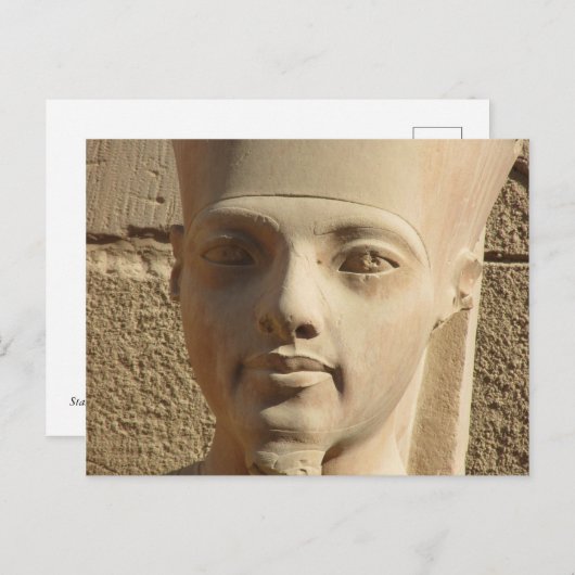 Carte Postale Face de Toutankhamon (Devant / Derrière)