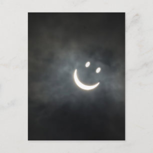 Carte Postale Face d'éclipse solaire