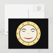 Carte Postale Face d'horloge rétro (Devant / Derrière)