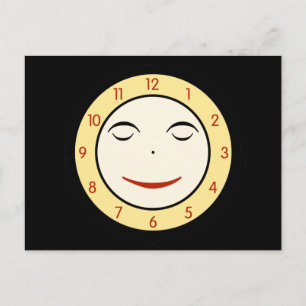 Carte Postale Face d'horloge rétro