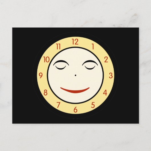 Carte Postale Face d'horloge rétro (Devant)