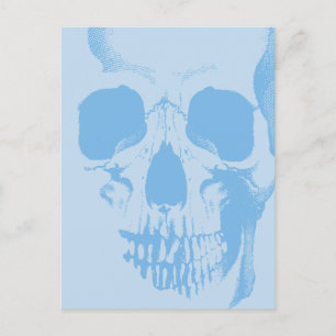 Carte Postale Face du crâne bleu