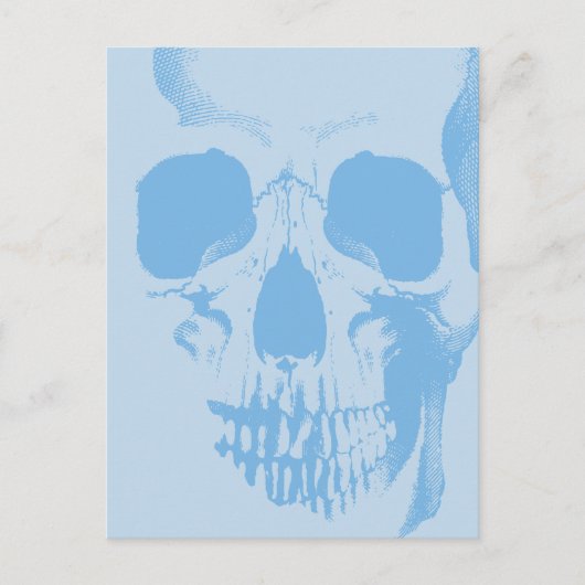 Carte Postale Face du crâne bleu (Devant)