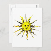 Carte Postale face du soleil - livre perdu de nostradamus (Devant / Derrière)