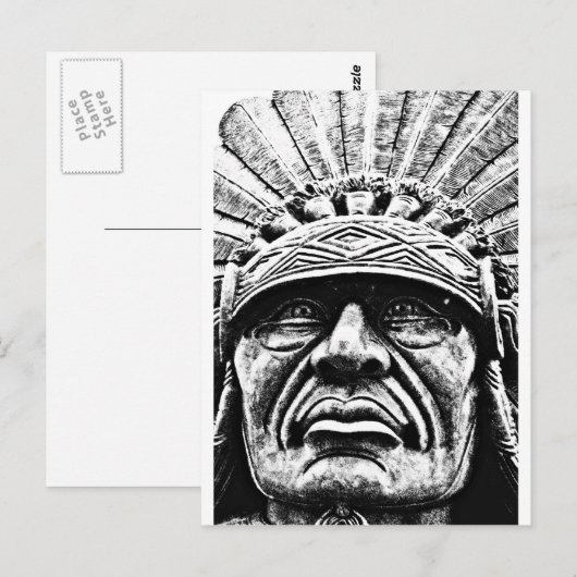 Carte Postale Face indienne (Devant / Derrière)