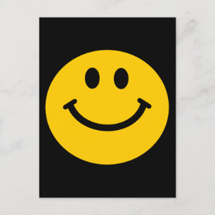 Carte Postale Face Jaune rétro