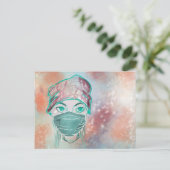 Carte Postale face mask sparkle scene (Debout devant)