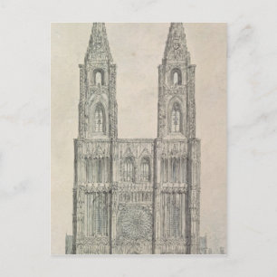 Carte Postale Face ouest de la cathédrale de Strasbourg
