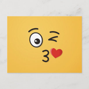Carte Postale Face Throwing a Kiss