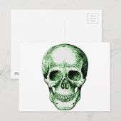 Carte Postale Face verte du crâne humain (Devant / Derrière)