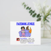 CARTE POSTALE FACEBOOK JUNKIE (Debout devant)