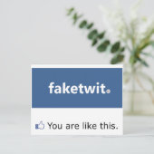 Carte postale Facebook Narcissist (Debout devant)