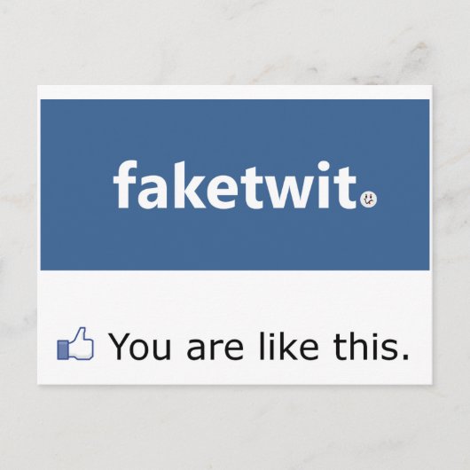 Carte postale Facebook Narcissist (Devant)