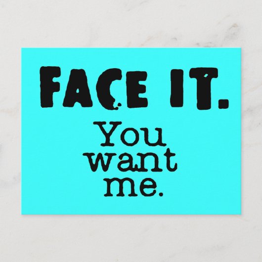 Carte Postale FacebookUWantMe (Devant)