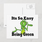 Carte Postale Facile d'être vert (Devant / Derrière)