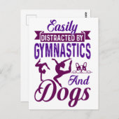 Carte Postale Facilement distrait par la gymnastique et les chie (Devant / Derrière)