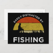 Carte Postale Facilement Distrait Par La Pêche (Devant / Derrière)