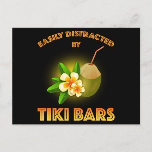 Carte Postale Facilement Distrait Par Les Bars Tiki (Devant)