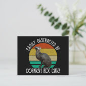 Carte Postale Facilement Distrait Par Les Chats Cornish Rex (Debout devant)