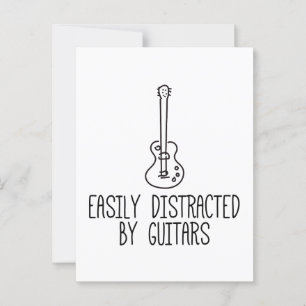 Carte Postale Facilement Distrait Par Les Guitares