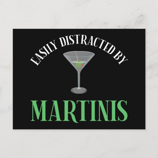 Carte Postale Facilement Distrait Par Les Martinis (Devant)
