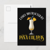 Carte Postale Facilement Distrait Par Les Pina Coladas (Devant / Derrière)
