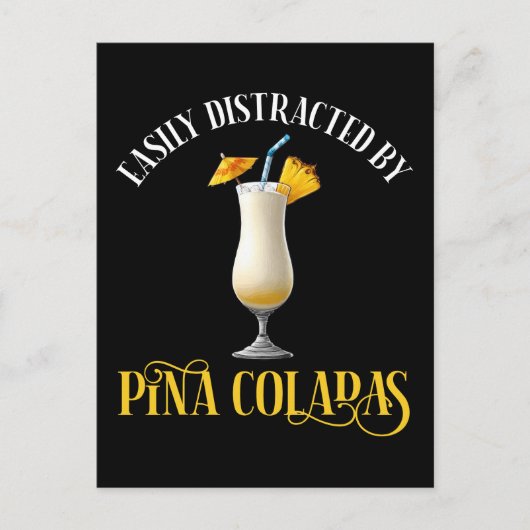 Carte Postale Facilement Distrait Par Les Pina Coladas (Devant)