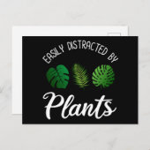 Carte Postale Facilement Distrait Par Les Plantes (Devant / Derrière)