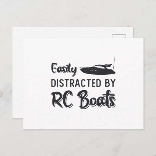 Carte Postale Facilement Distrait Par RC Boats Modèle Radio RC B (Devant / Derrière)