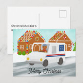 Carte Postale Facteur de Noël personnalisé - Bureau de poste (Devant / Derrière)
