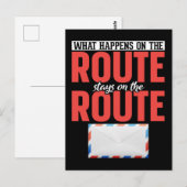 Carte Postale Facteur Drôle Porteur de Courrier (Devant / Derrière)