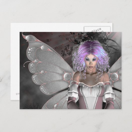 Carte Postale Fae de la forêt gothique (Devant / Derrière)