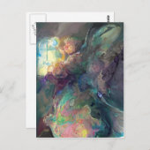 Carte Postale Faery à la fenêtre~~~~ (Devant / Derrière)