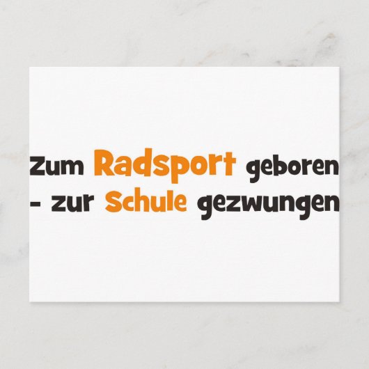 Carte Postale Fahrrad (Devant)