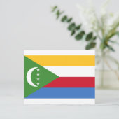 Carte Postale Faible coût ! Drapeau des Comores (Debout devant)
