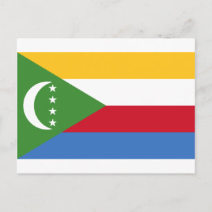 Carte Postale Faible coût ! Drapeau des Comores