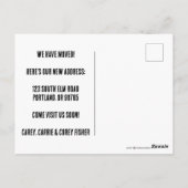 Carte Postale Faire Annonce de Déménagement Maison Champignons M (Dos)