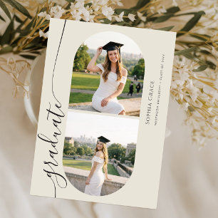 Carte Postale Faire Annonce de Diplôme avec Photo en Calligraphi