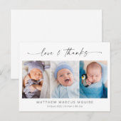 Carte Postale Faire annonce de naissance, amour et remerciements (Devant / Derrière)